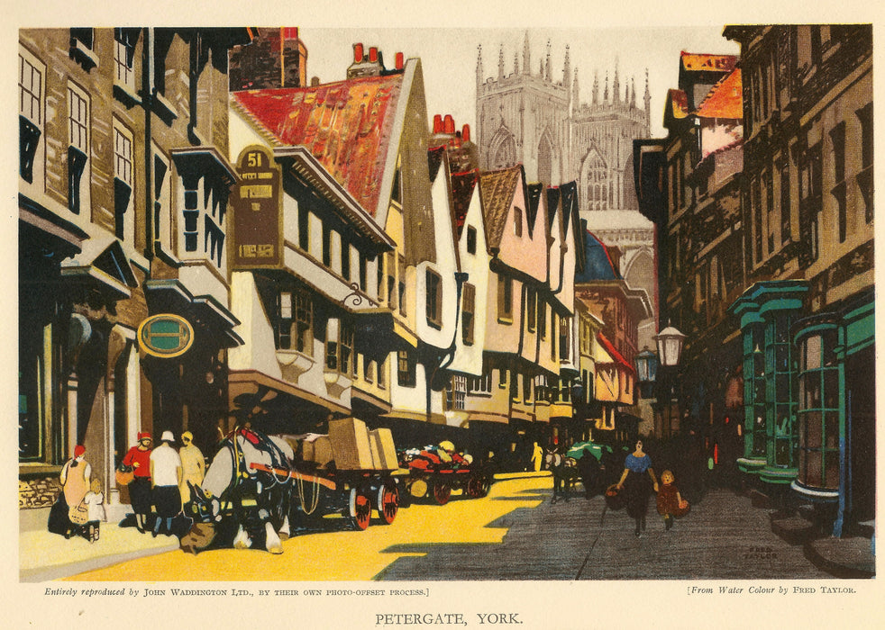 Yorkshire York Petergate Travel Poster Wall Art print