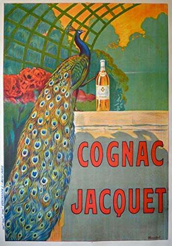 Vintage Retro Drink Cognac Jacquet Alcohol Poster Great For Pubs/Cafes/Bars/Clubs/Restaurants