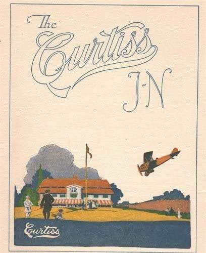 Vintage Travel America 'Curtiss Airways', U.S.A, circa. 1920-30's, Reproduction   Vintage U.S Travel Poste