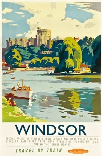 Vintage Windsor Castle British Railway Travel Poster Re-Print