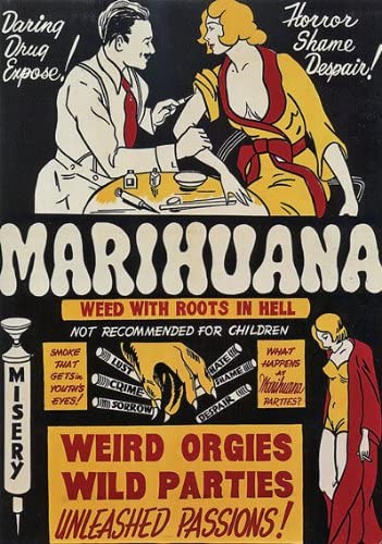 Vintage 1930's Marihuana Marijuana Anti Drugs Film Movie Poster